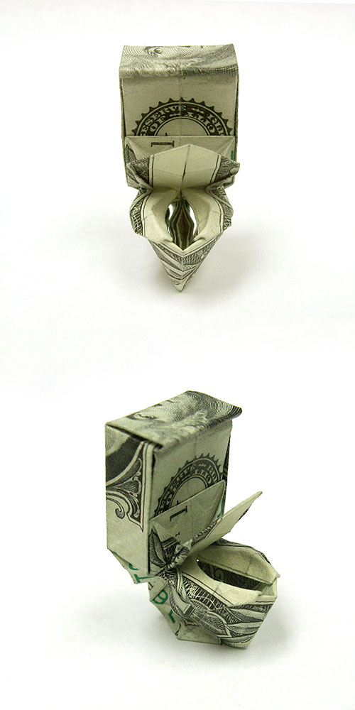 dollar bill origami. boooom origami dollar bill art