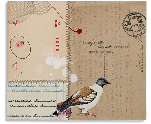 mary emma hawthorne collage paper illustration