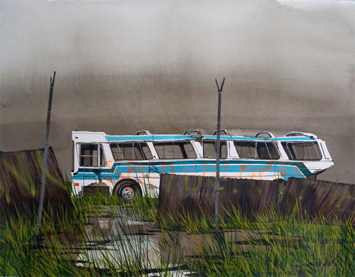 alex lukas drawing painting mixed media gouache