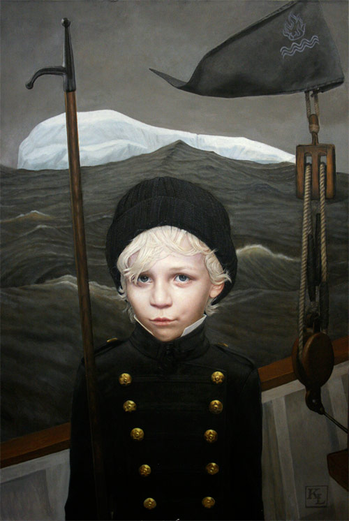 kris lewis artist boy boat painter painting