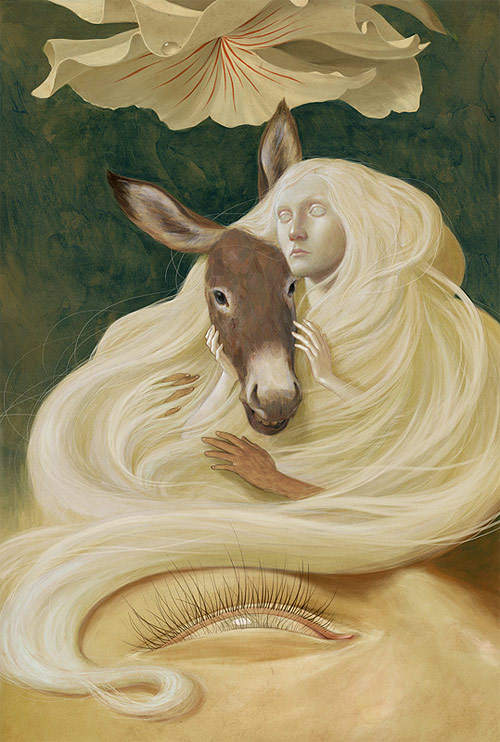 jeremy enecio girl with donkey painting illustration illustrator