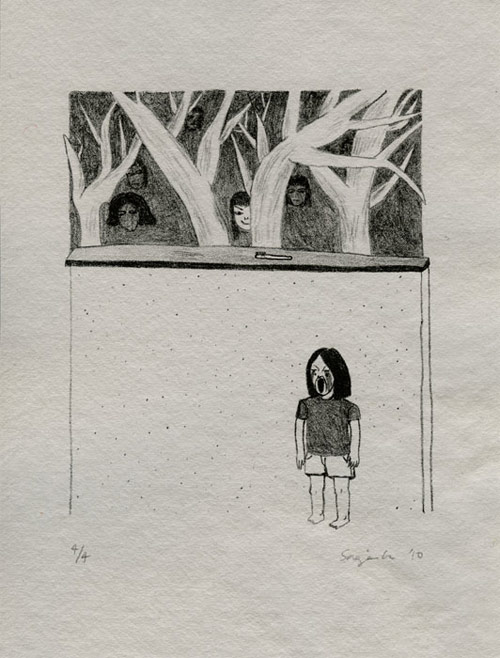 saejean oh artist drawing lithography