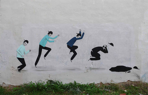 Street artist Escif