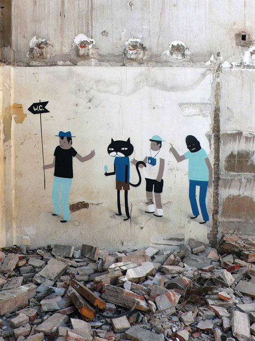 Street artist Escif