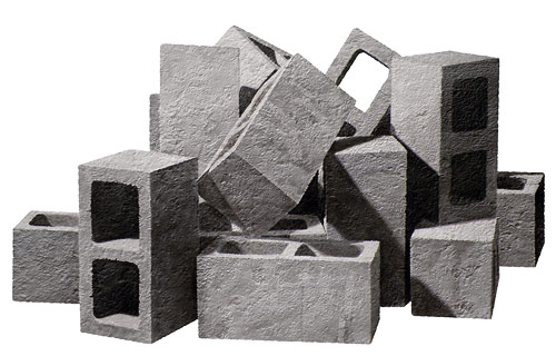 artist painter painting nolan haan cinder blocks bricks