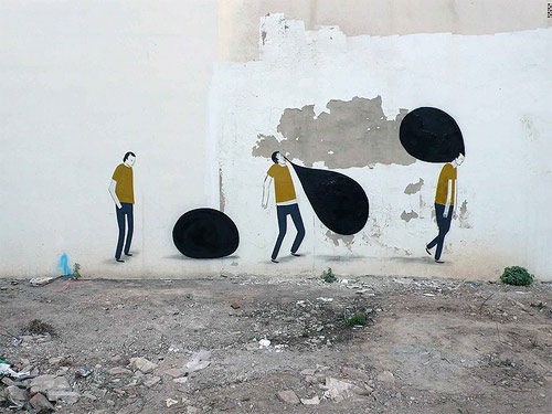 street artist painter painting escif