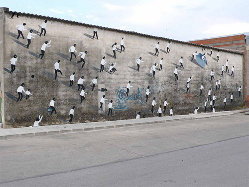 street artist painter painting escif
