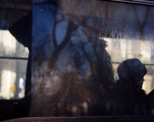 Bus window photos by photographer Andrew Miksys