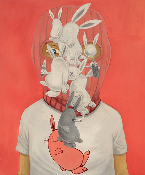 vancouver based artist painter andrew pommier at the time of fear series