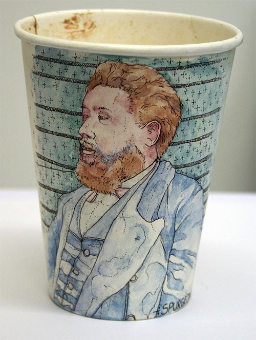 coffee cup drawings by artist paul westcombe