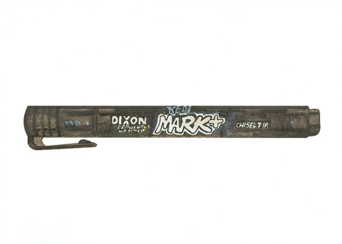 allister lee studio b.i.b 500 black marker poster drawing