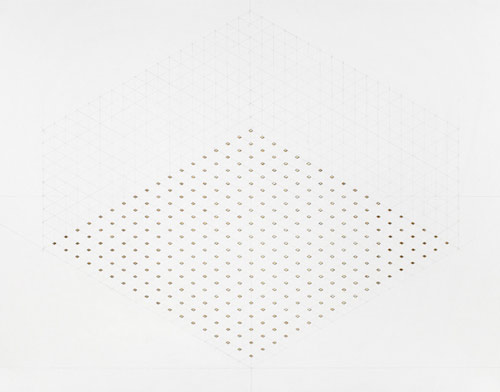 gold leaf and pencil drawings by artist James Bills golden parachutes