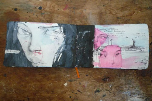 Artist Stella Im Hultberg sketchbook drawings