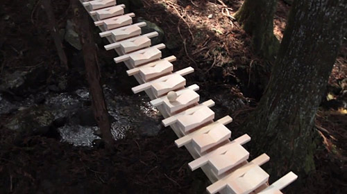 forest xylophone ntt docomo cell phone touch wood commercial