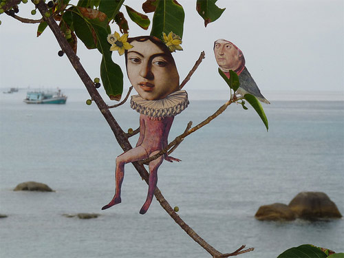artist judith supine collages