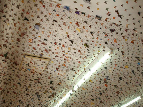 Butterfly’s Eye View by Eiji Watanabe installation cut paper
