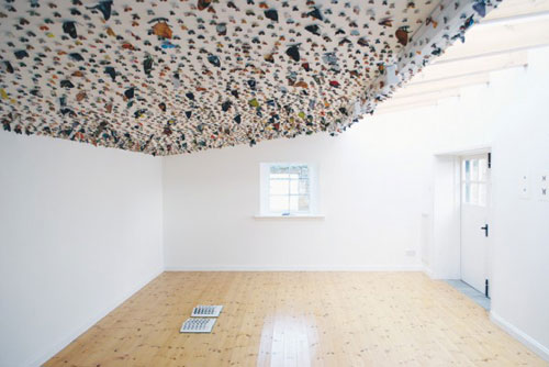 Butterfly’s Eye View by Eiji Watanabe installation cut paper