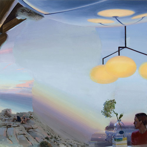 Artist painter Erling Sjovold painting