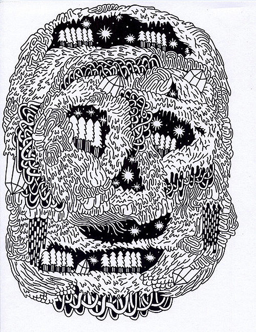 Artist Gianluigi Rivasi drawings
