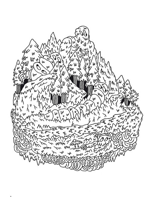Artist Gianluigi Rivasi drawings