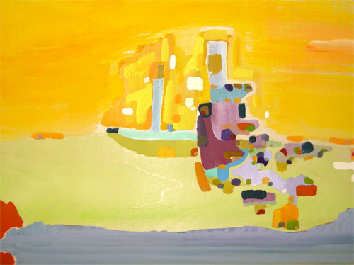 Artist painter Ian Carpenter painting