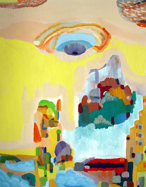 Artist painter Ian Carpenter painting
