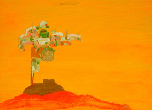 Artist painter Ian Carpenter painting