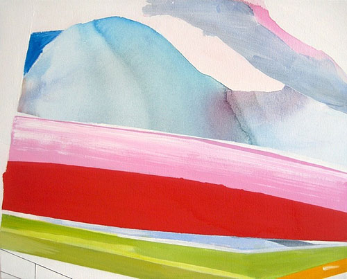 Artist painter Laura Newman painting