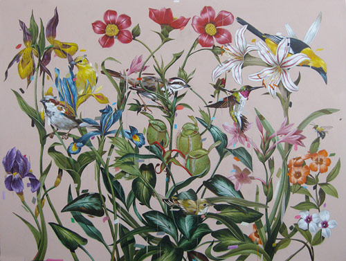 Artist painter Frank Gonzales painting
