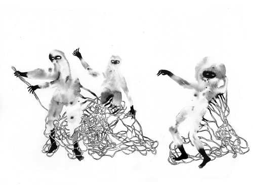 Drawings by artist Nadia Moss