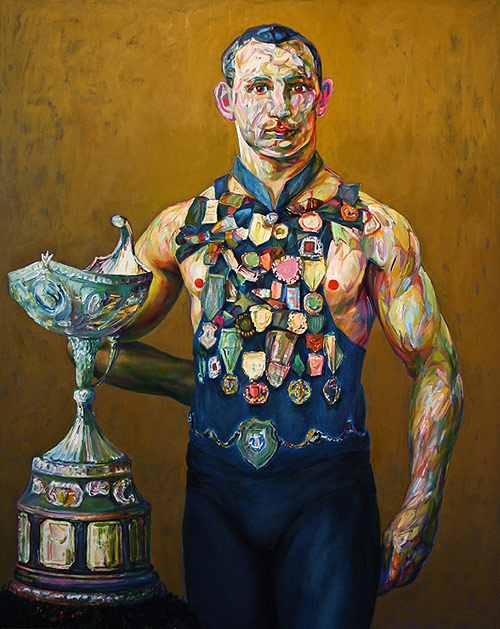 Artist painter Aaron Smith painting
