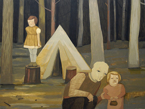 Artist painter Camilla Engman painting