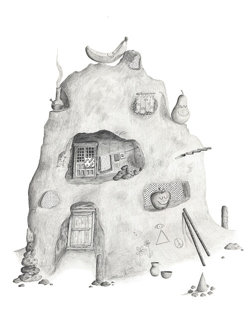 Drawings by artist Clay Hickson
