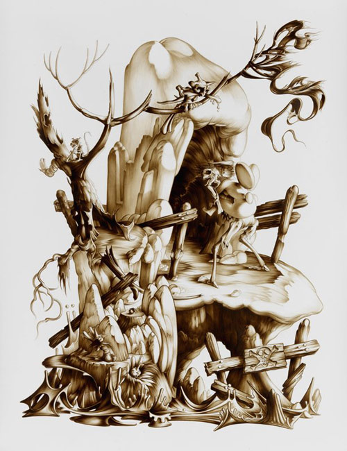 Artist Ewoud Van Rijn drawings