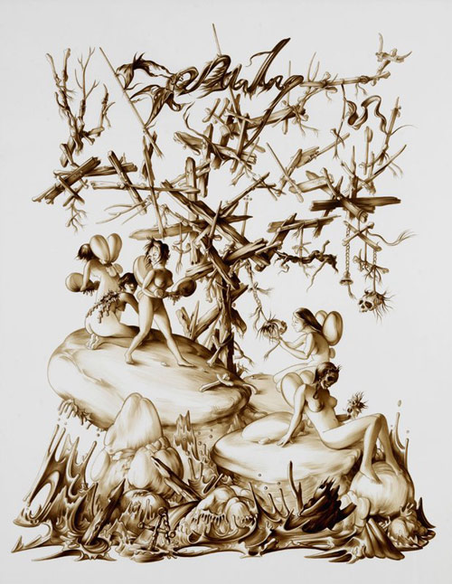 Artist Ewoud Van Rijn drawings