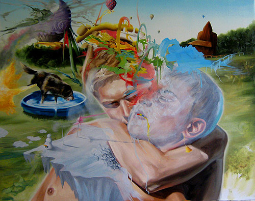 Artist painter Matt Lifson painting