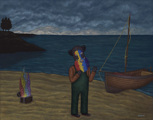Artist painter Ben Kehoe painting