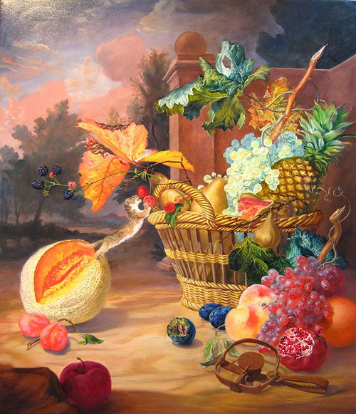 Artist painter Charles Browning painting
