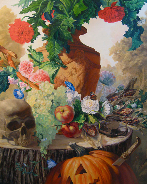 Artist painter Charles Browning painting