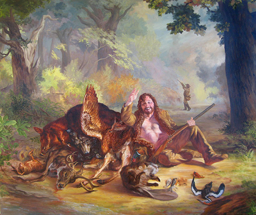 Artist painter Charles Browning painting