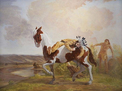 Artist painter Charles Browning painting