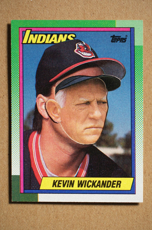 Altered baseball cards by artist Christopher Gideon