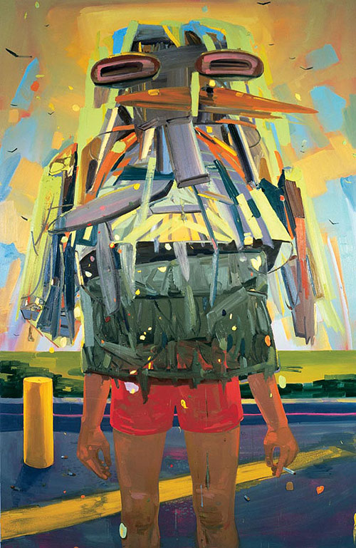 Artist painter Dana Schutz painting