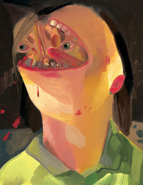 Artist painter Dana Schutz painting