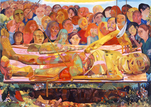 Artist painter Dana Schutz painting
