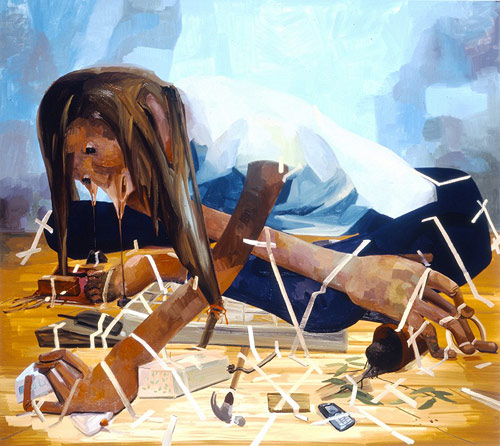 Artist painter Dana Schutz painting
