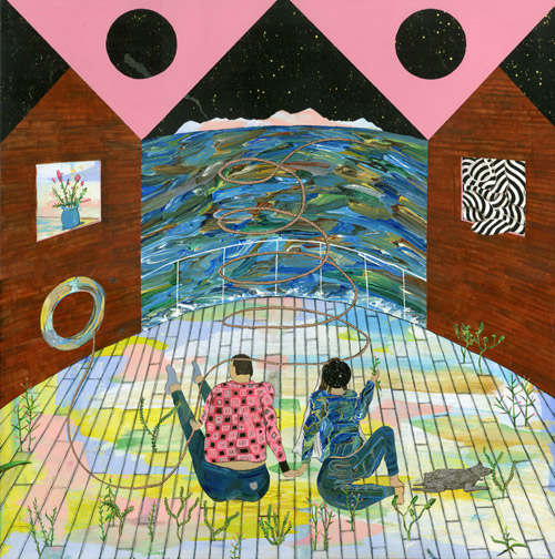 Artist painter Hiro Kurata painting