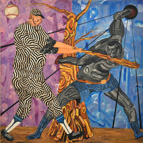 Artist painter Hiro Kurata painting