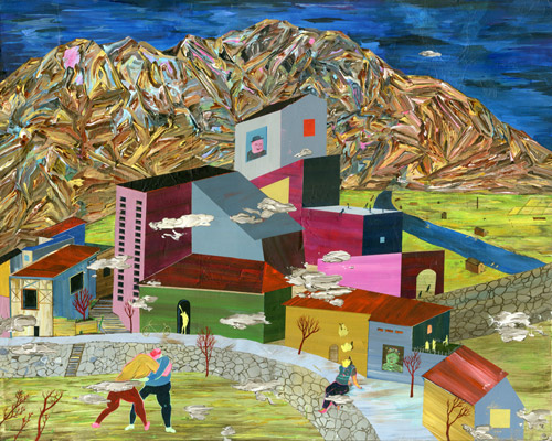 Artist painter Hiro Kurata painting