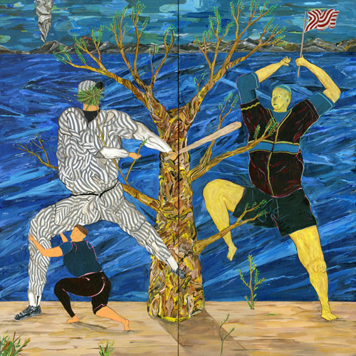 Artist painter Hiro Kurata painting